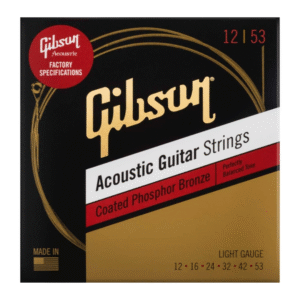 JC FOLK SAG-CPB12 GIBSON COATED PHOSPHOR BRONZE ACOUSTIC GUITAR 12-53 LIGHT