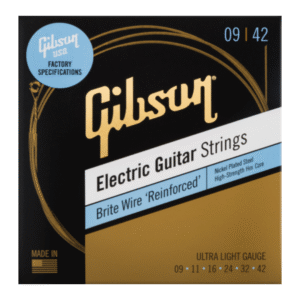 JC ELECT. SEG-BWR9 GIBSON 9/42 Ultra-Light JAUGE Brite Wire &lsquo;Reinforced&rsquo;