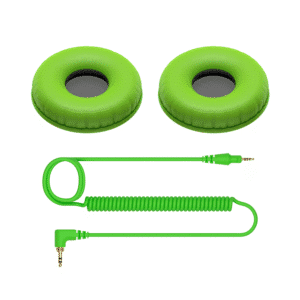 PACK 2 Coussinets + Cable HCCP08G VERT PIONEER DJ HDJCUE1 /HDJCUE1BT GREEN