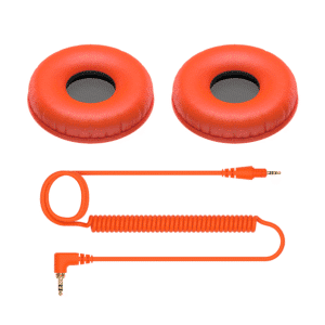 PACK 2Coussinets + Cable HCCP08M ORANGE PIONEER DJ pour HDJCUE1