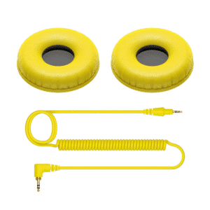 PACK 2Coussinets + Cable HCCP08Y Jaune PIONEER DJ pour HDJCUE1