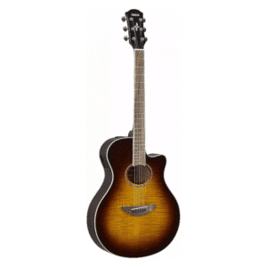 GTR FOLK EA PAN COUPE APX600FM-TBS YAMAHA TOBACCO BROWN SUNBURSTTABLE ERABLE FLAMME