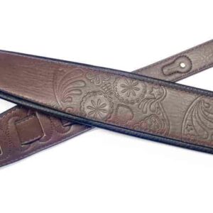 SANGLE LEATHER STYLE STAGG MEXICAN SKULL SPFL30MEXDBRW NEW