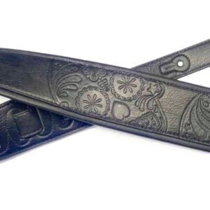 SANGLE LEATHER STYLE STAGG MEXICAN SKULL SPFL30MEXBLK