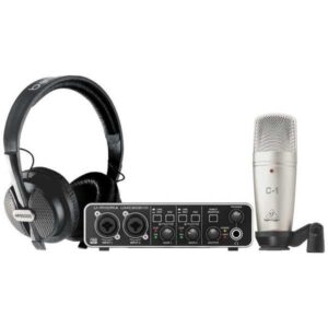 ENSEMBLE ENREGISTREMENT STUDIOPRO BEHRINGER U-PHORIA AVEC INTERFACE AUDIO USB UMC202HD + MICRO C1 + CASQUE STUDIO HPS5000