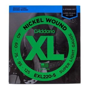 JC BASSE 5 CORDESSUP. SOFT 40-60-75-95-125 D&rsquo;ADDARIO EXL220-5