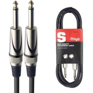 CABLE J/J INSTRUMENT DELUX 1.5M NOIR SGC1.5DL SERIE S STAGG