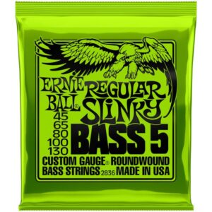 JC BASSE 2836 ERNIE BALL REGULAR SLINKY 5 CORDES 45-65-80-100-130
