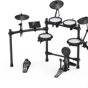 BATTERIE ELECTRONIQUE DM-210 NUX ACC. INCLUS PEDALE GROSE CAISSE PEDALE HI-HAT ADAPTATEUR AC PNU DM-210