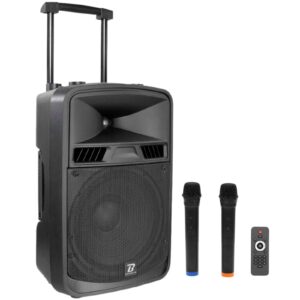 ENCEINTE AMP MOBILE12UHF BOOMTONE DJ BATTERIE 500W BLUETOOTH 2 MICROS SANS FIL UHF OPTION: MOBILE12UHFCOVER 61399