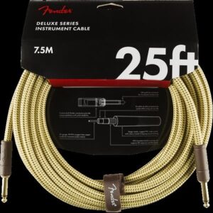 CABLE INSTRUMENT 099-0820-076 FENDER DELUXE 7.5M 25ft TWEED DROIT/DROIT