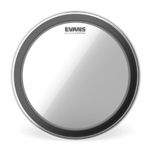 PEAU GROSSE CAISSE 18&Prime; TRANSPARENTE EVANS EMAD2 BD18EMAD2