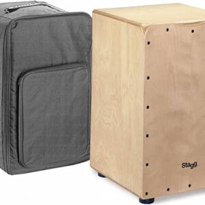 CAJON CAJ-50M-N STAGG NATUREL AVEC HOUSSE NOIR