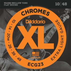 JC ELECT. XL CHROMES FILE PLAT EXTRA LIGHT 10-14-20-28-38-48 D&rsquo;ADDARIO