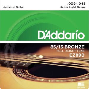 JC FOLK 85/15 SUP LITE 009-045 EZ890 D&rsquo;ADDARIO