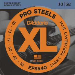 JC ELECT.PROSTEEL LIGHT HEAVY 10-13-17-30-42-52 EPS540 D&rsquo;ADDARIO