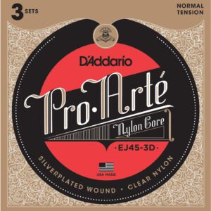 JC CLASS NYLON PRO ARTE NORMAL CUIVRE ARGENT EJ45-3D D&rsquo;ADDARIO