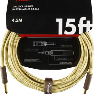 CABLE INSTRUMENT 099-0820-084 FENDER DELUXE 4.5M 15&prime; TWEED DROIT/DROIT
