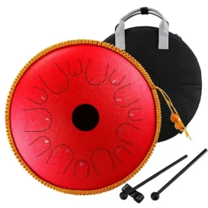 HANDPAN DRUM TA14-14 GALAXY RED HLURU 14 NOTES 14&Prime; ACIER CUIVRE