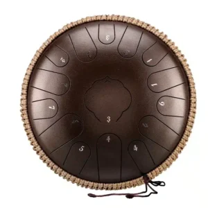 HANDPAN TWR LOTUS DRUM TWR15-14 BRONZE HLURU 15 NOTES 14&Prime; ACIER AU CARBONE