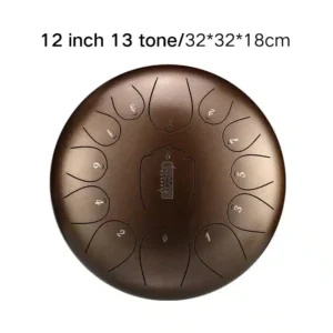 HANDPAN THL LOTUS DRUM THL13-12 BRONZE HLURU 13 NOTES 12&Prime; ACIER AU CARBONE