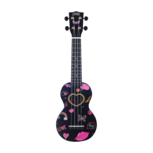 UKULELE ART SOPRANO Coeurs et fleurs MA1HEBK MAHALO