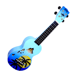 UKULELE MD1HABUB MAHALO FINITION ILES HAWAI BLEU BRILLANT
