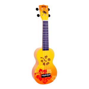 UKULELE MD1HBORB FLEURS HIBISCUS ORANGE BRILLANT MAHALO