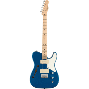 GTR ELECT 037-7020-502 Fender LPB Paranorma Cabronita Thinline Fingerboard, Gold Anodized Pickguard, Lake Placid Blue 0377020502 PNML CAB TELE THIN MN GPG LPB