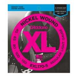 JC BASSE 5 CORDES SOFT 45-65-80-100-130 EXL1705 D&rsquo;ADDARIO
