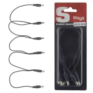 CABLE D&rsquo;ALIMENTATION SPS-DC-5M1M STAGG POUR 5 PEDALES D&rsquo;EFFETS DC/DC (M/M) NOIR