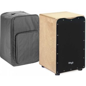 CAJON CAJ-50M-BK STAGG NOIR AVEC HOUSSE NOIR