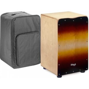 CAJON CAJ-50M-SB STAGG SUNBURST AVEC HOUSSE NR