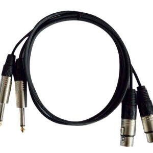 CABLE MICRO XLRFX2/J6MMX2 1.5M MONO CL42/1.5 AUDIOPHONY