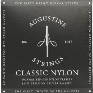 JC NYLON CLASSICBLACK AUGUSTINE LOW TENSION CONCERT BLACK REF NOIR