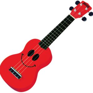 UKULELE U-SMILE-RD MAHALO SOPRANO ROUGE + HOUSSE