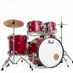 BATTERIE RSS505CC-747 PEARL 20&Prime; 5 FUT ROUGE MATTE + PACK SABIAN SOLAR 2 CYMBALES PACK SABIAN SOLAR 2 CYMBALES PPA RSS505CC-747