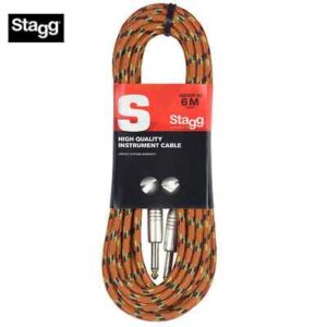 CABLE JACK/JACK MONO 6M SGC6VTOR STAGG VINTAGE TWEED ORANGE SERIE S