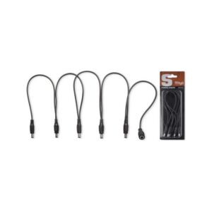 CABLE D&rsquo;ALIMENTATION SPS-DC-5M1F STAGG POUR 5 PEDALES D&rsquo;EFFETS DC/DC (M/F 5/1) NOIR
