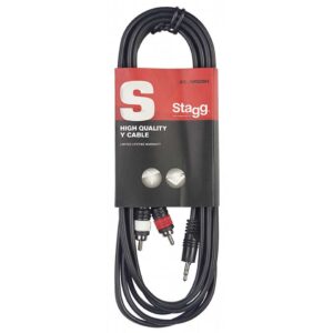 CABLE 2 RCA M/1J3.5MSTEREO 3M SYC3/MPSB2CM STAGG
