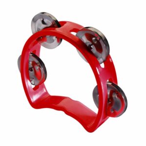 TAMBOURIN MINI TAB-MINI/RD STAGG AVEC 4 CYMBALETTES ROUGE