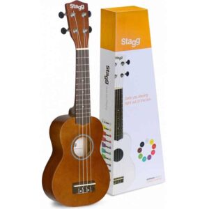UKULELE US-NAT STAGG SOPRANO NATUREL + HOUSSE