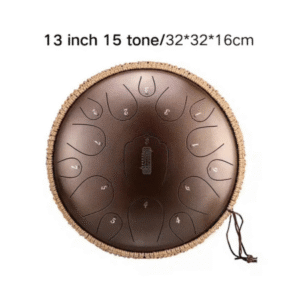 HANDPAN THL LOTUS DRUM THL15-13 BRONZE HLURU 15 NOTES 13&Prime; ACIER AU CARBONE