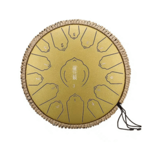 HANDPAN TWL LOTUS DRUM TWL15-14 GOLDEN HLURU 15 NOTES 14&Prime; ACIER AU CARBONE