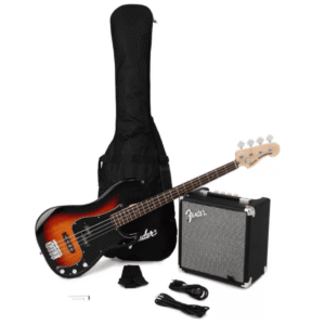 GTR BASS PACK 037-2980-606 FENDER 3TSunburst Affinity Precision Bass PJ Pack Laurel Fingerboard, 3-Color Sunbust, Gig Bag, Rumble 15 0372980600 PK PJ BASS LRL 3TS R15 230V EU