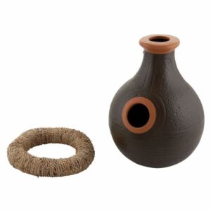 UDU DRUM LP1400-C1 LP 12&Prime; MARRON CLAYTONE AVEC SUPPORT OSIER LP817510