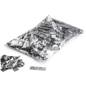 RECHARGE CONFETTIS METALLIQUES ARGENT 1KG RECTANGLES CON10SL