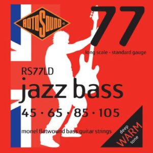 JEU 4 CORDES STANDARD RS77LD ROTOSOUND BASSES JAZZ BASSE 77 FILEES PLAT 682042