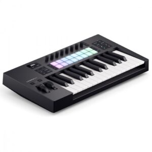 CLAVIER MAITRE LAUNCHKEYMN25MK4 NOVATION NOIR USB 16 PADS 8 ENCODEURS ECRAN LED RNO LAUNCHKEY-MN25-MK4 610131