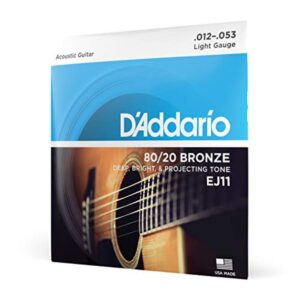 JC FOLK LIGHT 80/20 BRONZE 12-53 EJ11 D&rsquo;ADDARIO